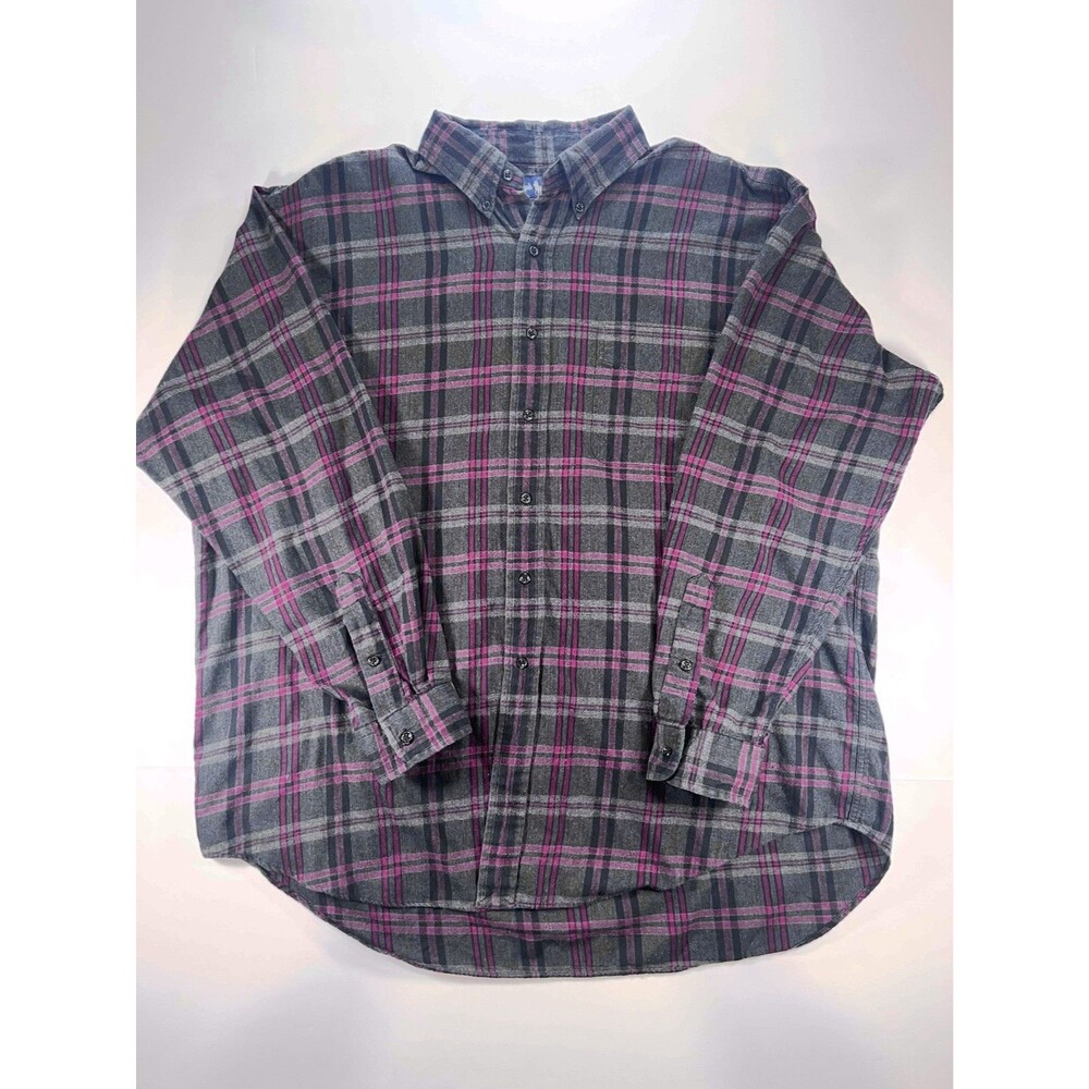 Ralph Lauren‎ Blake Dress Shirt  Men's XL Gray And Red Plaid Button Down Shirt